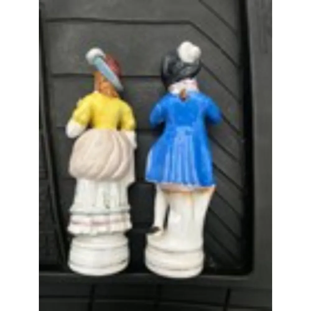 L& M fine bisque porcelain Victorian figurines Man and woman